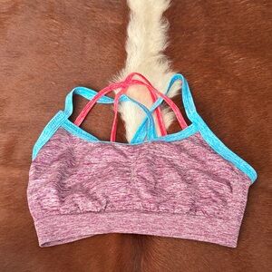 VSX Pink and Blue Sports Bra